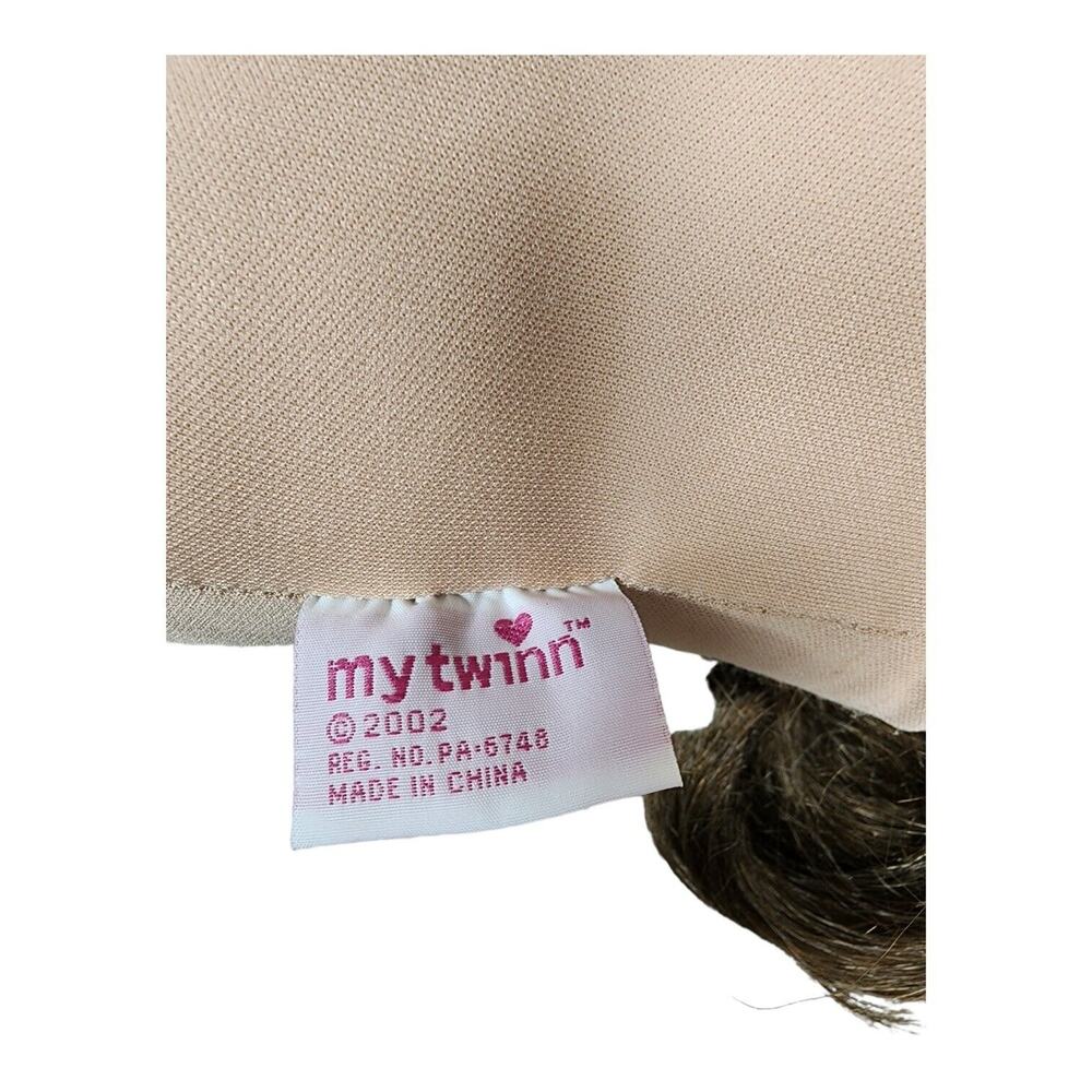 My Twinn 24" Doll 2002 Wearing PJs Poseable Long Dark Brown Hair Blue Eyes - Picture 11 of 16